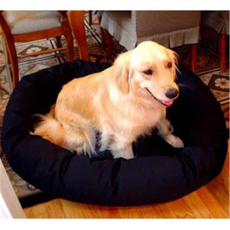 MAJESTIC PET 52 in. Extra Large Bagel Bed- Black 788995611509